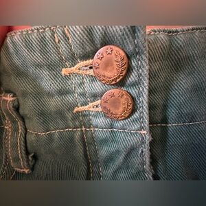 Vintage Lee Women's Straight Leg Jeans - Green 1970 1960 100% cotton